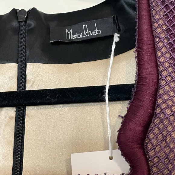 Marios Schwab Guipure Lace and Satin Dress w/ Nude Illusion Lining - Picture 7 of 12